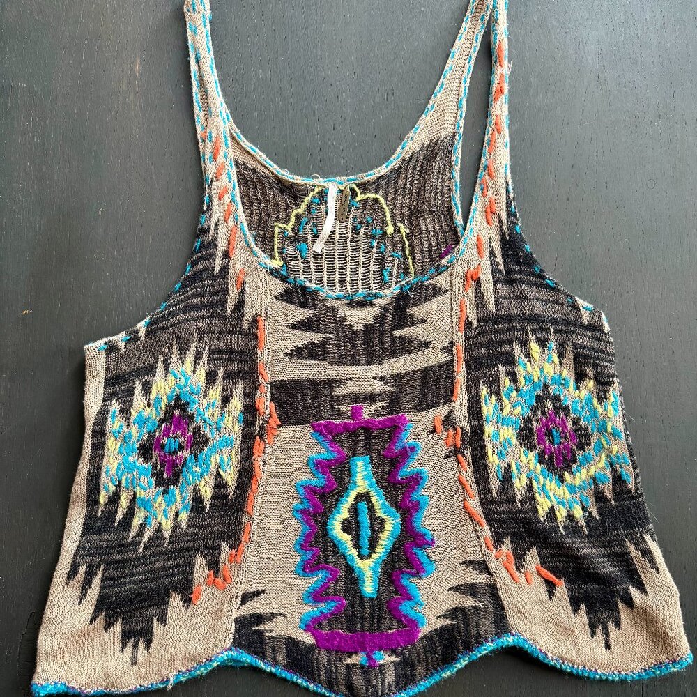 Free People | Bohemian Knit Cami Tank Top